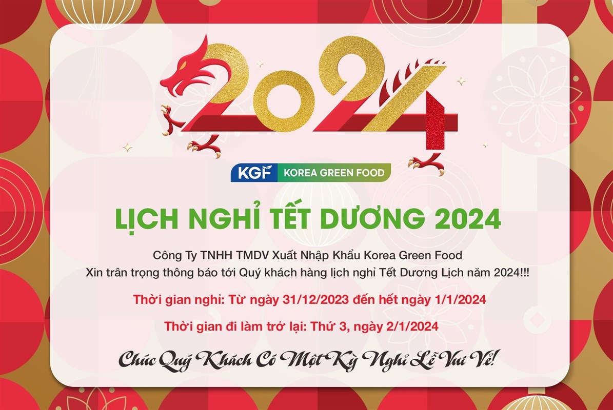 Thông Báo Lịch Nghỉ Tết Dương Lịch 2024