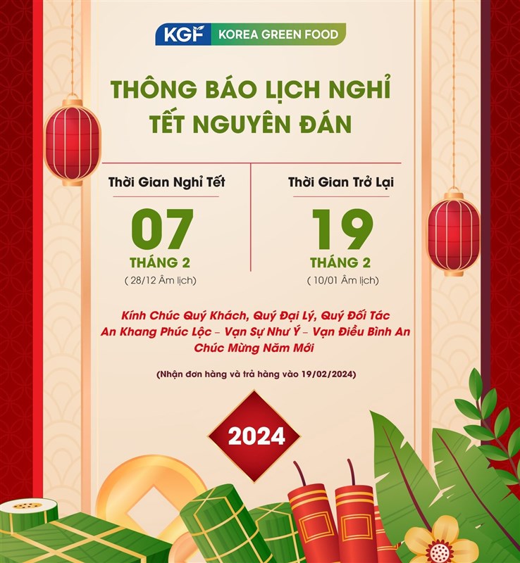 Thông Báo Nghỉ Tết Nguyên Đán 2024