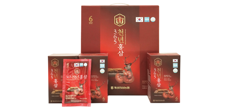 Nước Hồng Sâm Linh Chi Nhung Hươu 365 Hộp 60 Gói