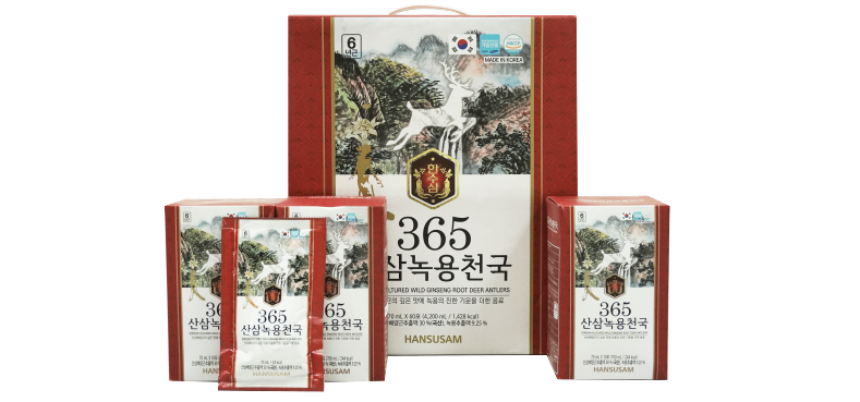 Nước Hồng Sâm Núi Nhung Hươu 365 Hộp 60 Gói