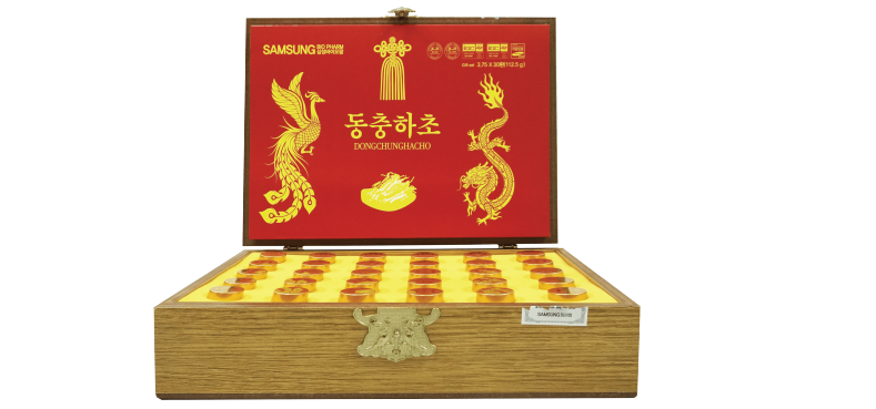 Đông Trùng Hạ Thảo Hộp Gỗ 60 Viên Hàn Quốc