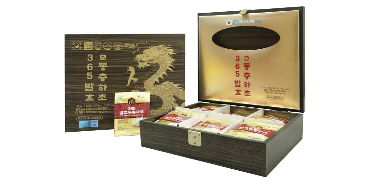 Nước Đông Trùng Hạ Thảo Lên Men Hộp Gỗ 60 Gói 