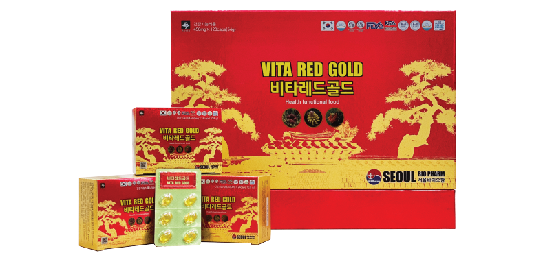 Tinh Dầu Thông Đỏ Vita Red Gold Hộp 120 Viên