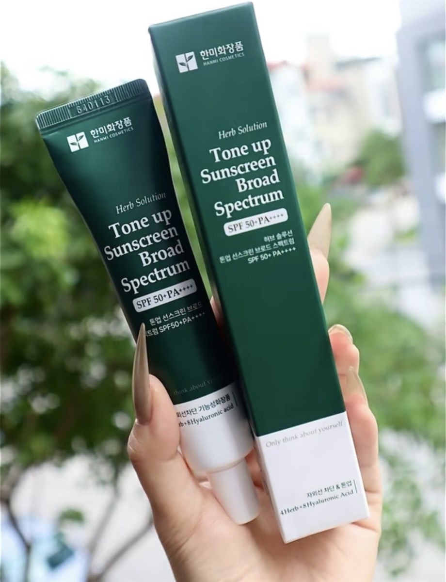 Tone up - Kem chống nắng phổ rộng - Suncream Broad Spectrum Hanmi Cosmetic SPF 50+ PA++++