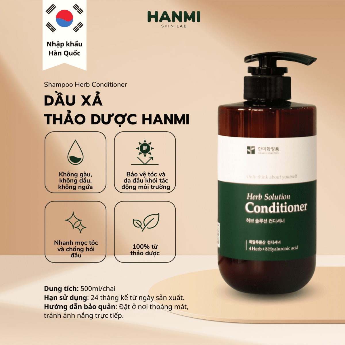 Dầu xả Thảo dược Hanmi 8 TRONG 1 Detox tóc