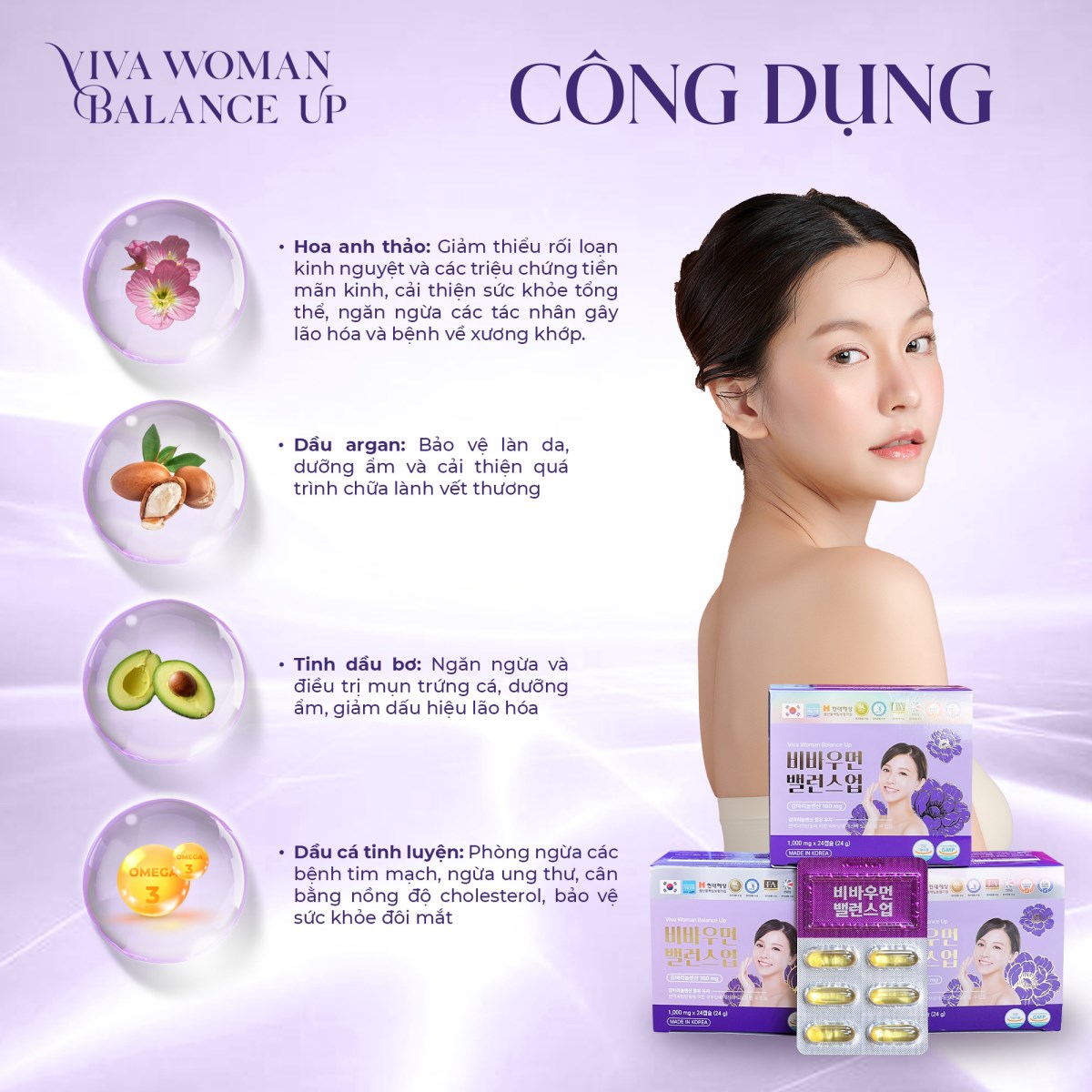 Thực phẩm bảo vệ sức khỏe Viva Woman Balance UP
