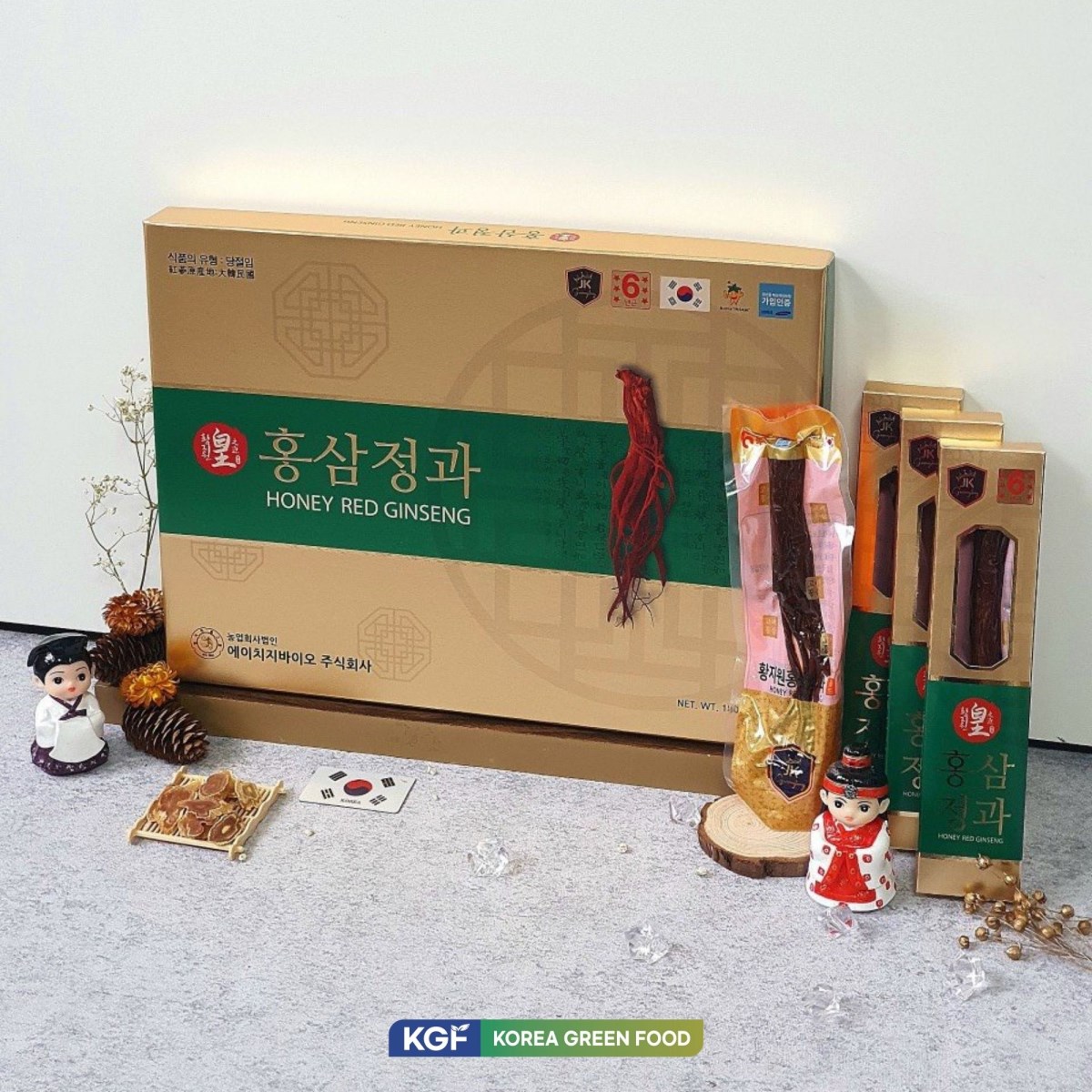 Hồng sâm củ tẩm mật ong (180g x 6củ/ hộp, 20 hộp/thùng)