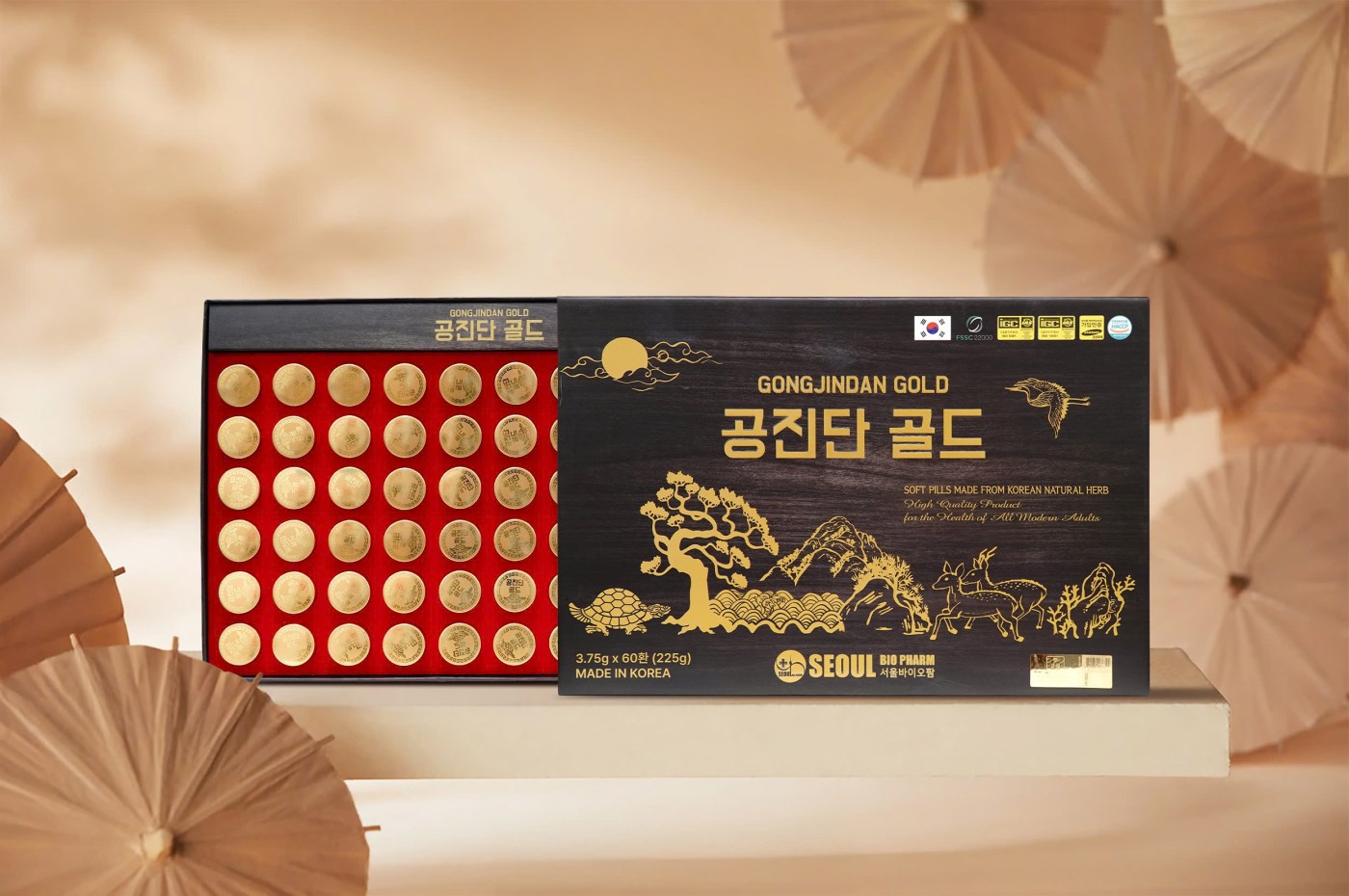Thực phẩm bổ sung Gongjindan Gold (3,75 g × 60 viên)/hộp