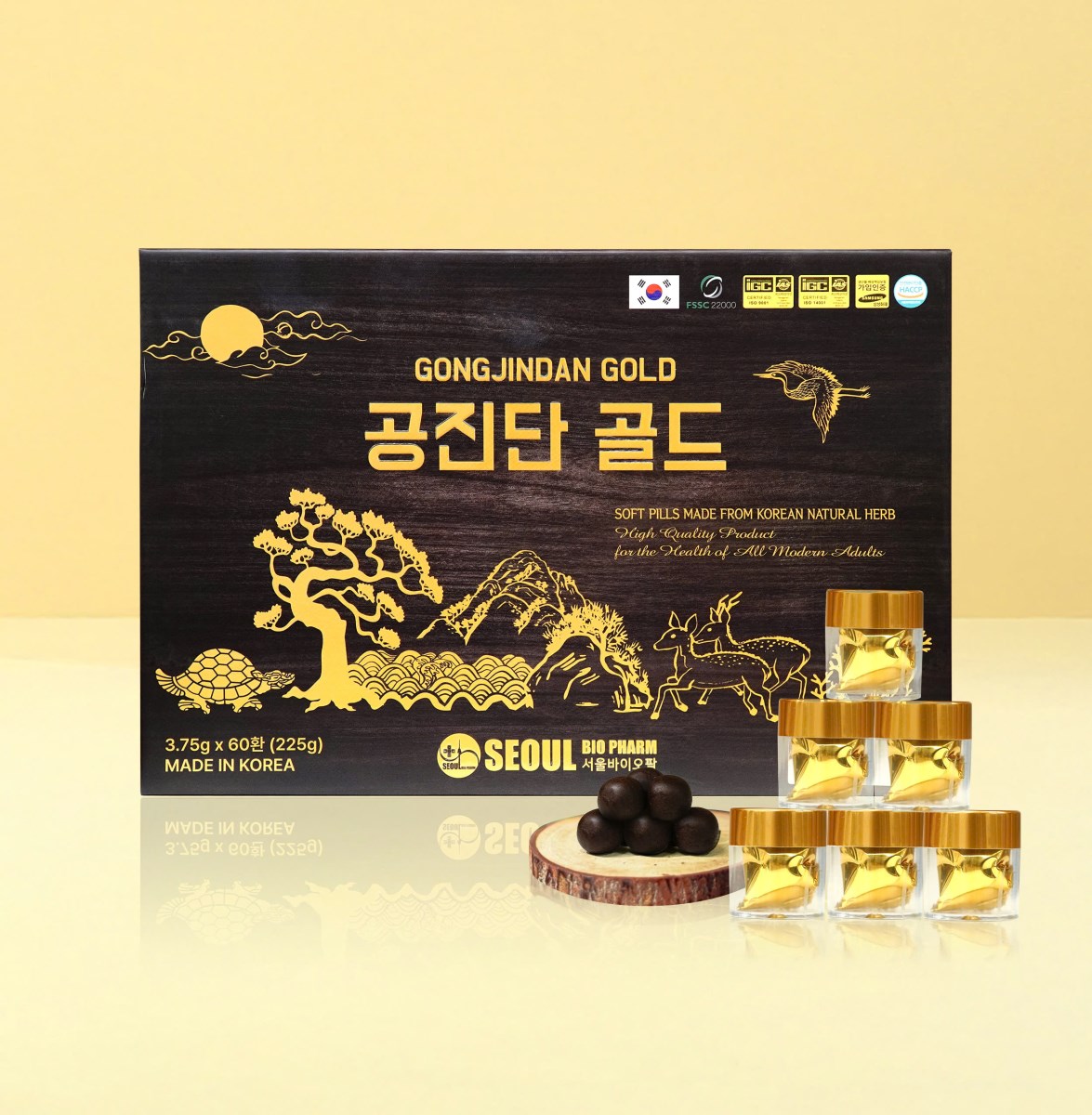 Thực phẩm bổ sung Gongjindan Gold (3,75 g × 60 viên)/hộp