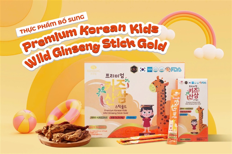 Thực phẩm bổ sung Premium Korean Kids Wild Ginseng Stick Gold