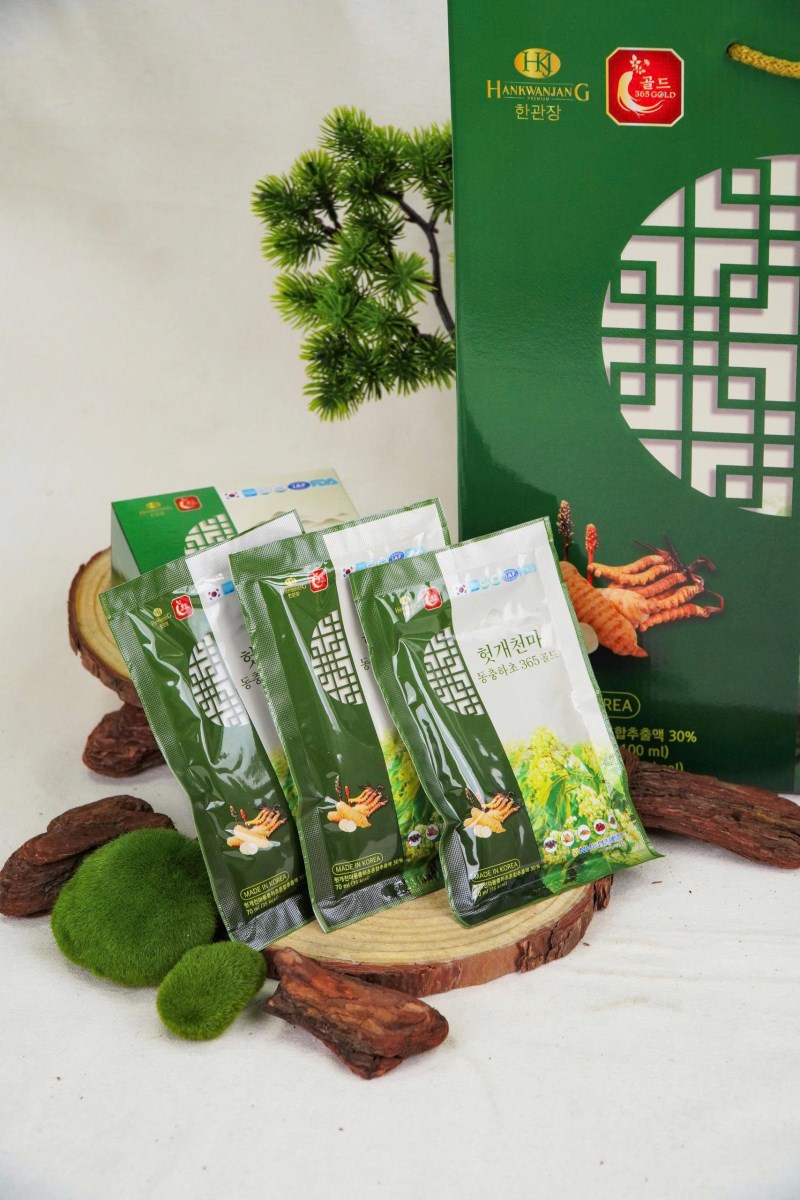 Thực phẩm bổ sung Hovenia Gastrodia Cordyceps 365 Gold