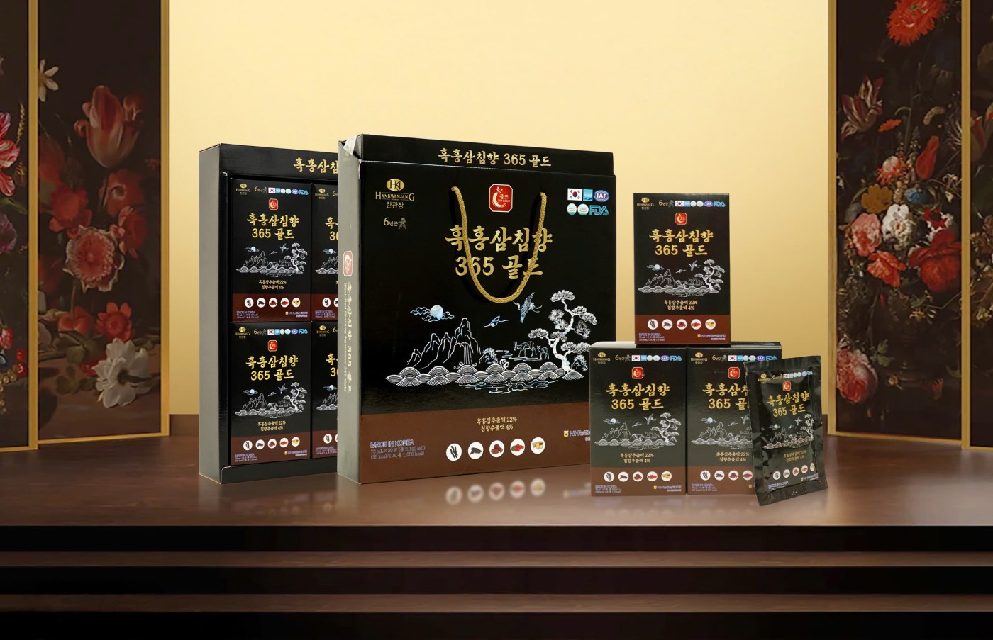 Thực phẩm bổ sung Black Red Ginseng Agarwood 365 Gold