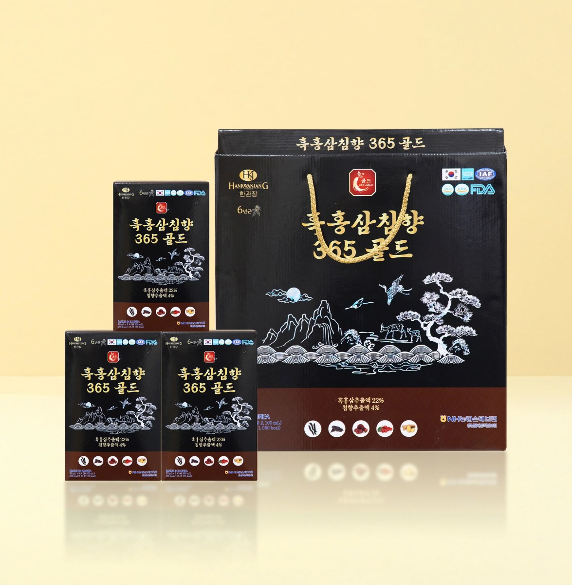 Thực phẩm bổ sung Black Red Ginseng Agarwood 365 Gold