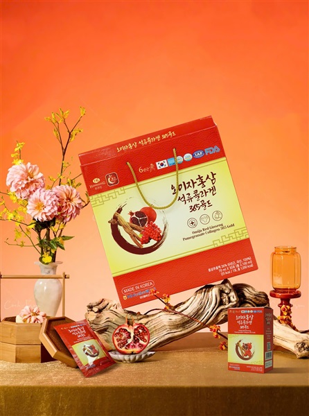 Thực phẩm bổ sung Omija Red Ginseng Pomegranate Collagen 365 Gold