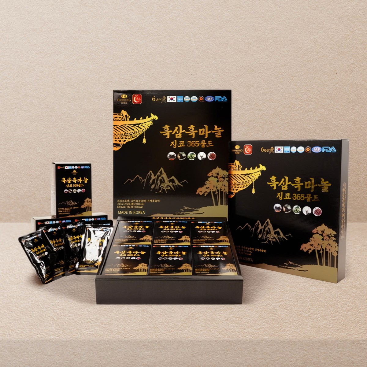 Thực phẩm bổ sung Black Ginseng Black Garlic Ginkgo 365 Gold