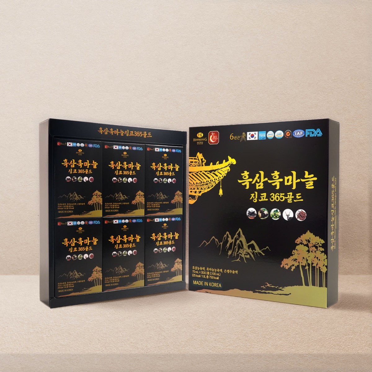 Thực phẩm bổ sung Black Ginseng Black Garlic Ginkgo 365 Gold