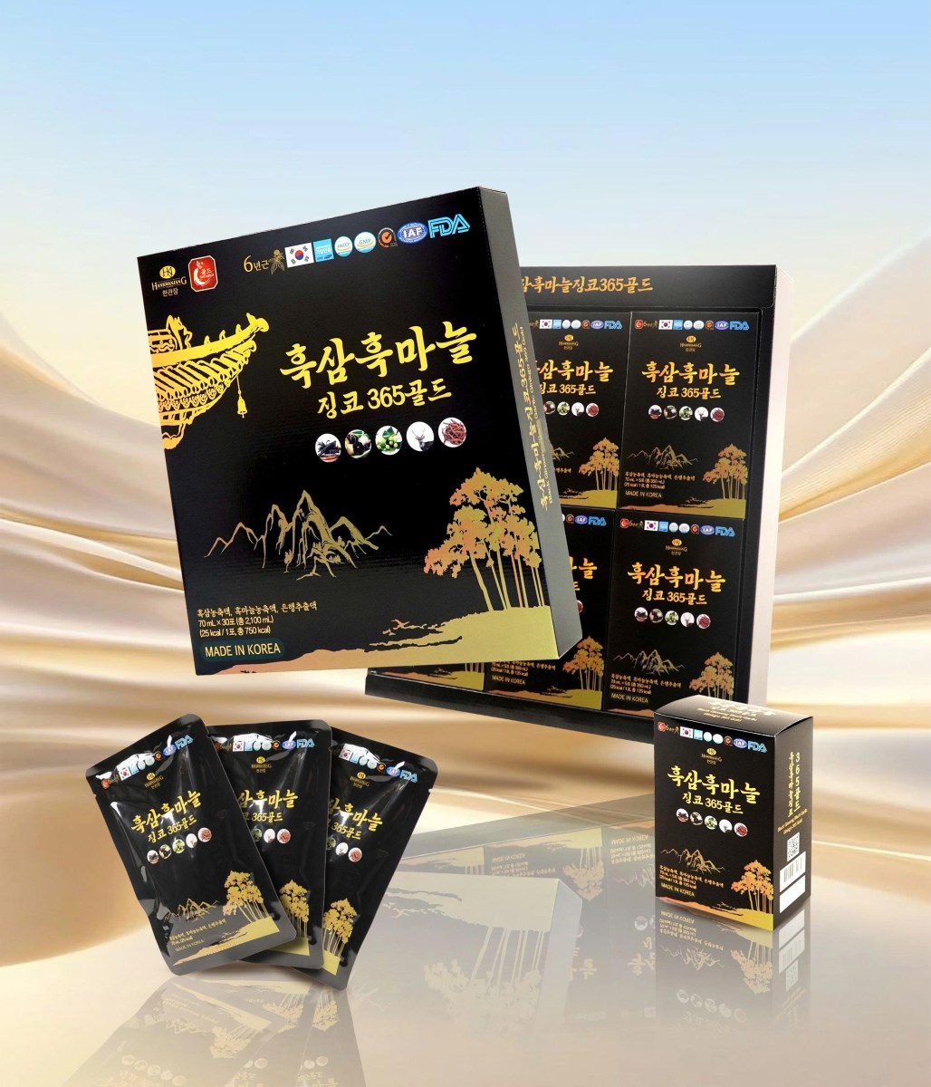 Thực phẩm bổ sung Black Ginseng Black Garlic Ginkgo 365 Gold