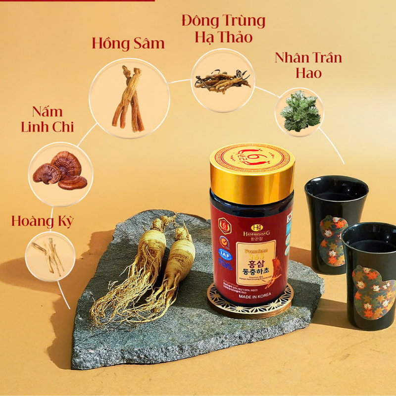 Cao Hồng Sâm Đông Trùng Hạ Thảo Hộp 4 Lọ