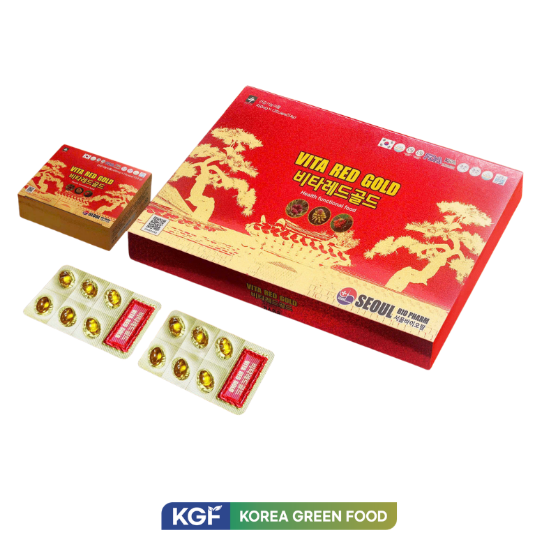 Tinh Dầu Thông Đỏ Vita Red Gold Hộp 120 Viên