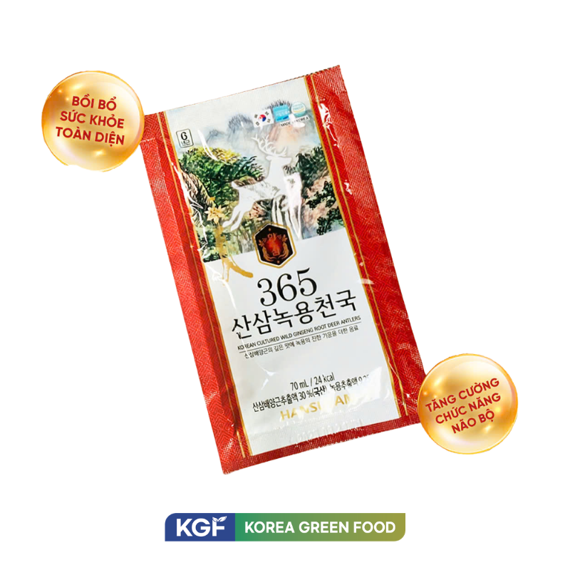 Nước Hồng Sâm Núi Nhung Hươu 365 Hộp 60 Gói