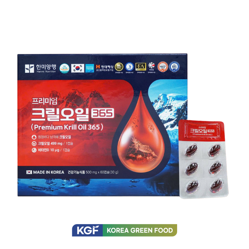 Thực phẩm bảo vệ sức khỏe Premium Krill Oil 365 (60 viên)