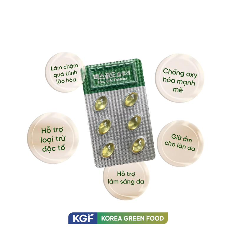 Thực phẩm bảo vệ sức khỏe Max Gold Solution (500 mg x 120 viên/hộp, 10 hộp/thùng)