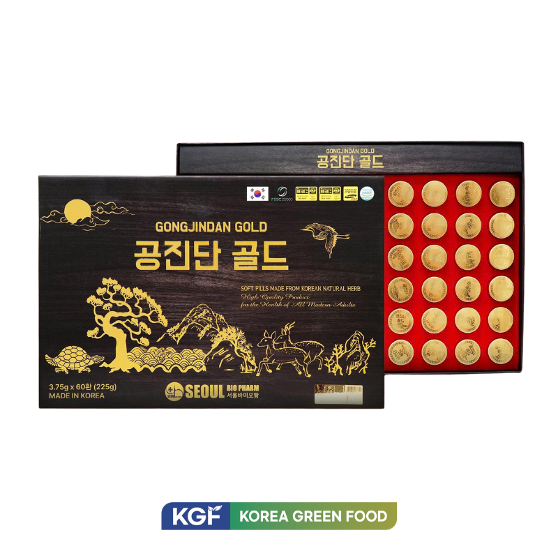 Thực phẩm bổ sung Gongjindan Gold (3,75 g × 60 viên)/hộp