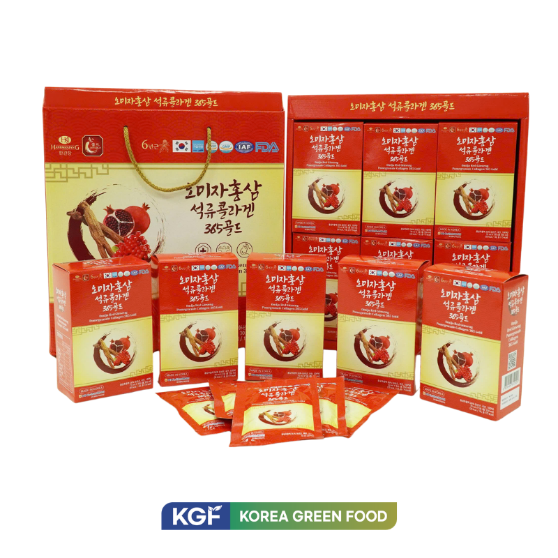 Thực phẩm bổ sung Omija Red Ginseng Pomegranate Collagen 365 Gold