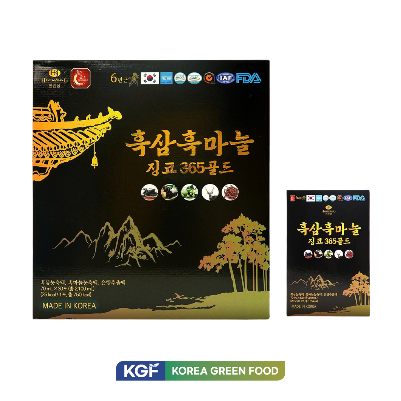 Thực phẩm bổ sung Black Ginseng Black Garlic Ginkgo 365 Gold