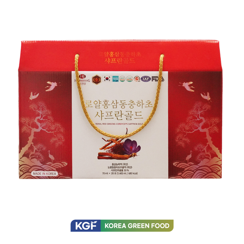 Thực phẩm bổ sung Royal Red Ginseng Cordyceps Saffron Gold - 20 gói