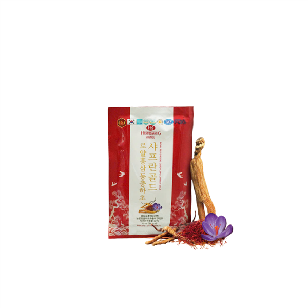 Thực phẩm bổ sung Royal Red Ginseng Cordyceps Saffron Gold - 60 gói