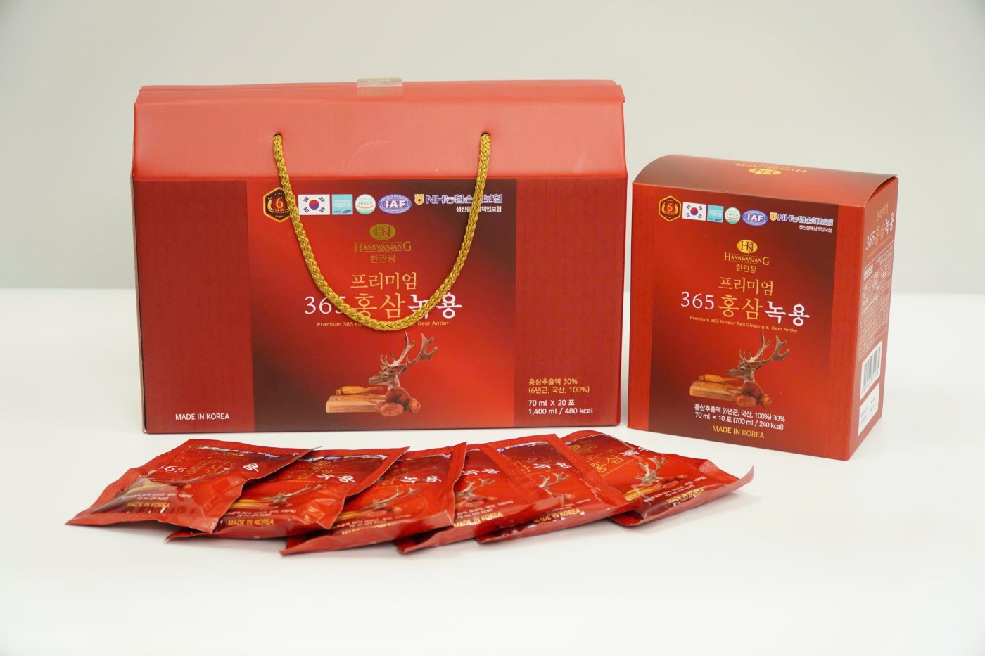 Nước Hồng Sâm Linh Chi Nhung Hươu 365 Hộp 20 Gói